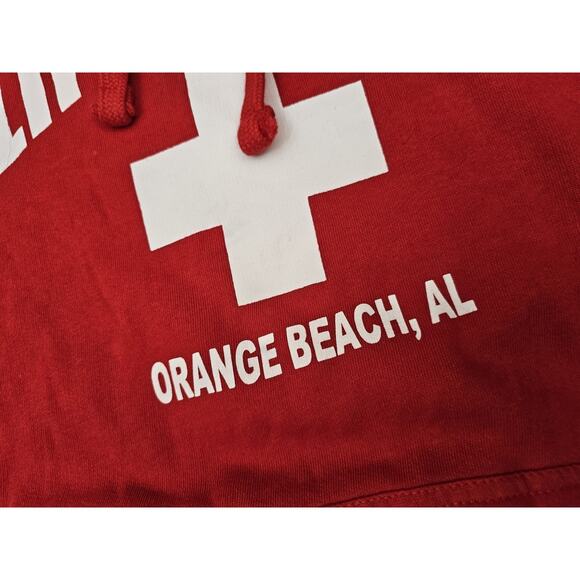 Officially Licensed Lifeguard Hoodie . St. Augustine Beach Sz XL. Red With Logos - Picture 6 of 12